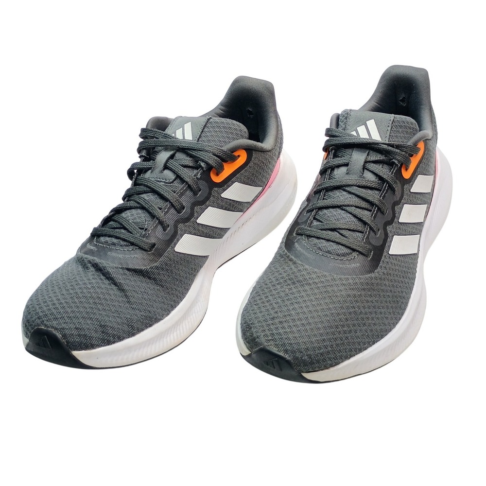 Adidas Runfalcon 3.0 Womens Grey Pink Orange Running Shoes HP7564 Size‎ 8.5